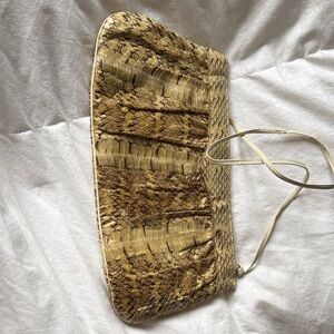 Snake Print Clutch Bag